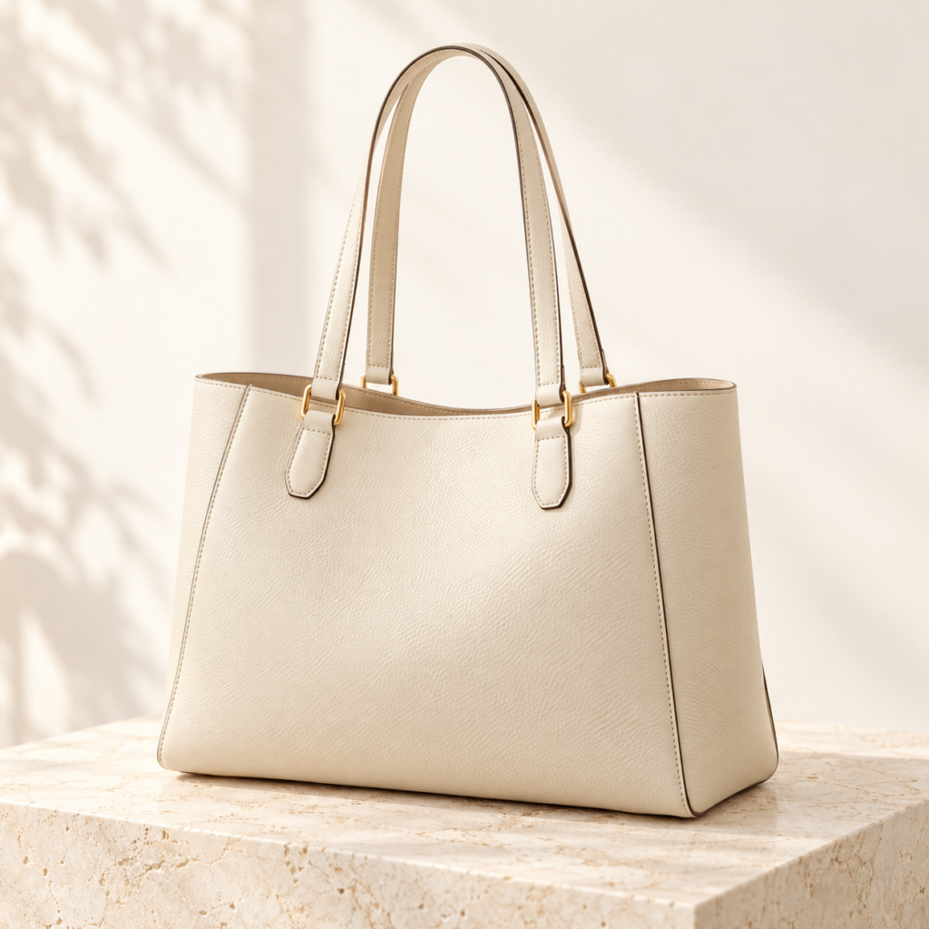 ivory pebbled leather tote 5