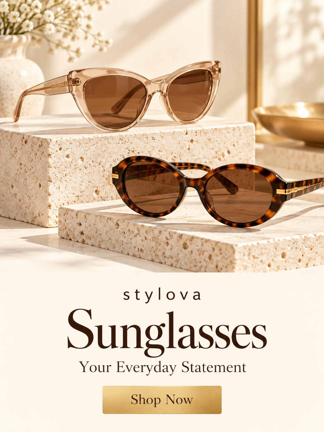 stylova sunglasses on sunlit travertine 4