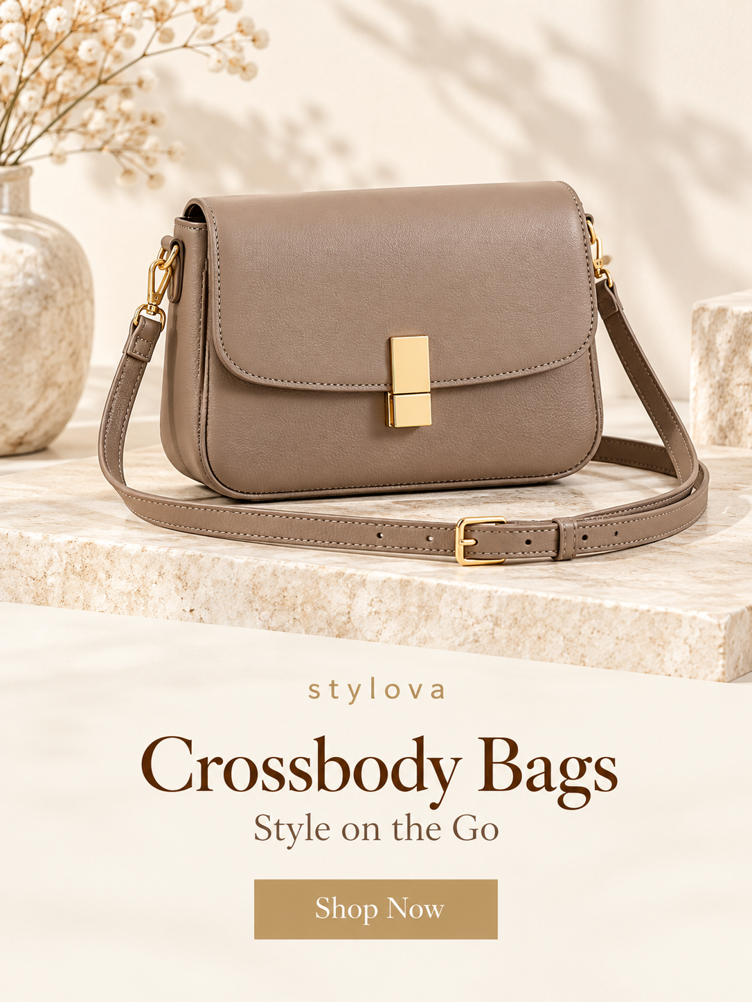 stylova taupe crossbody collection